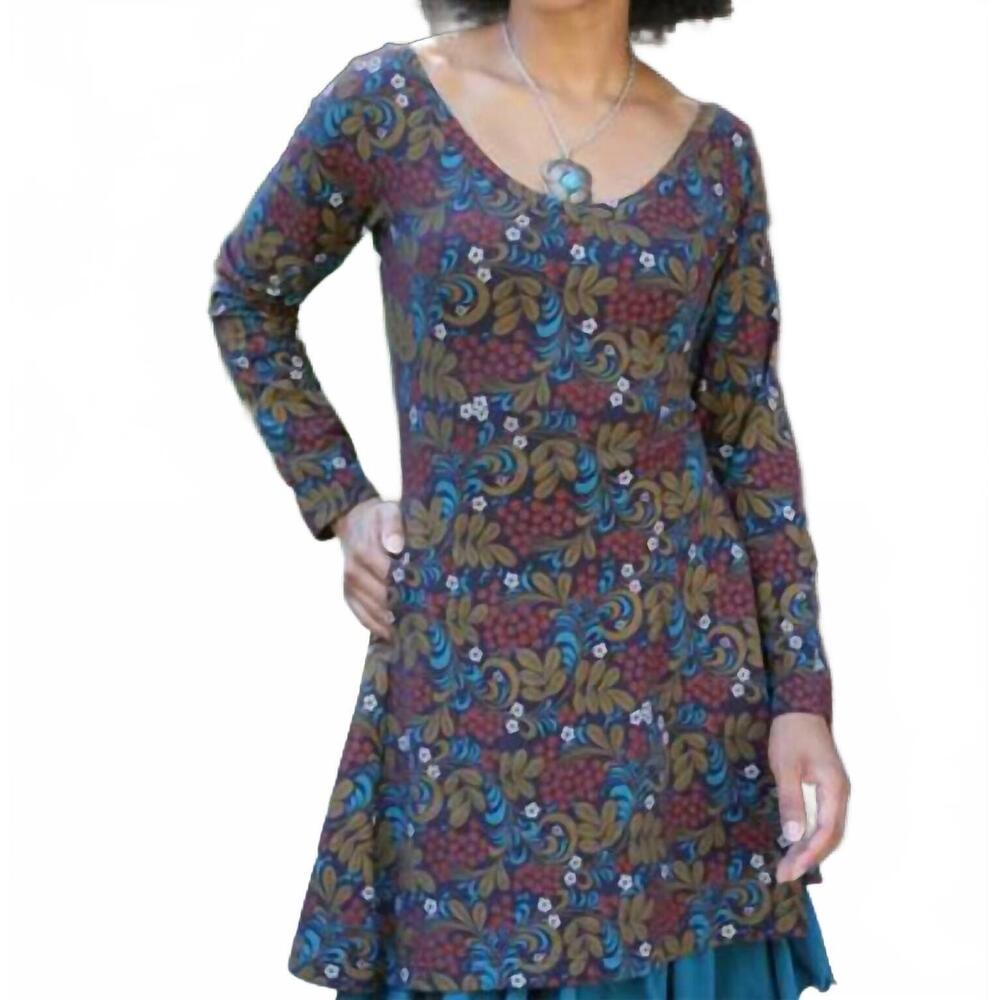 NEW EFFIE'S HEART relaxed v-neck tunic in currants